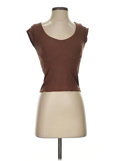 Pre-owned Vuori Sleeveless Top Brown Scoop Neck Tops
