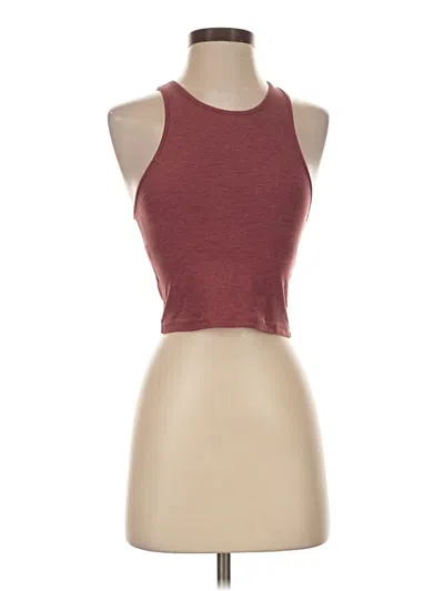 Pre-owned Vuori Sleeveless Top Burgundy Halter Neckline Tops