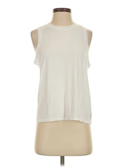 Pre-owned Vuori Sleeveless Top Ivory Halter Neckline Tops