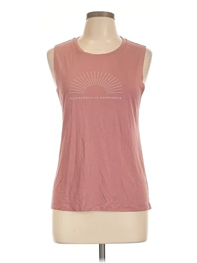 Pre-owned Vuori Sleeveless Top Pink Scoop Neck Tops