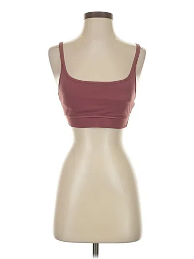 Pre-owned Vuori Sports Bra In Burgundy