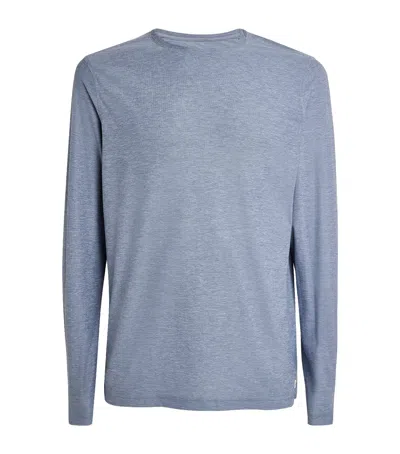 Vuori Strato Tech Long-sleeve T-shirt In Blue