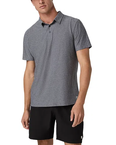 Vuori Strato Tech Polo Shirt In Navy Heather In Gray