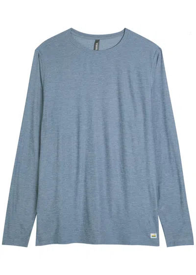 Vuori Strato Tech Stretch-jersey T-shirt In Blue