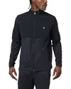 Vuori Sunday Element Hooded Track Jacket In Black