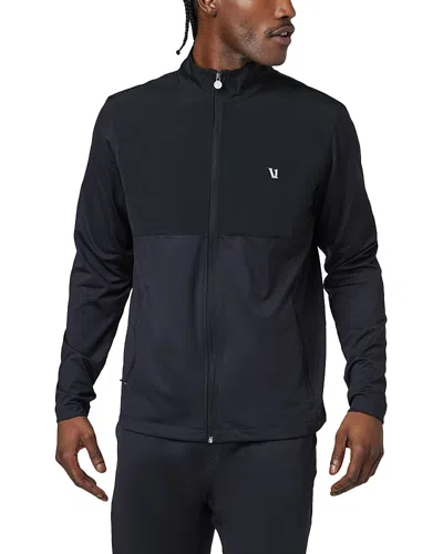 Vuori Sunday Element Hooded Track Jacket In Black