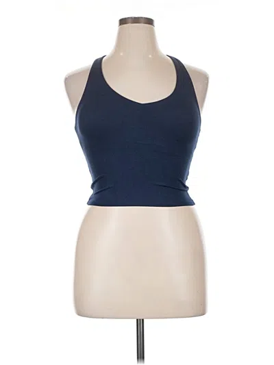 Pre-owned Vuori Tank Top Blue Halter Neckline Tops