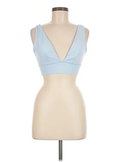 Pre-owned Vuori Tank Top Blue Plunge Neckline Tops