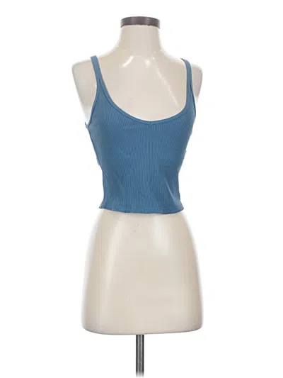 Pre-owned Vuori Tank Top Blue Strapless Neckline Tops