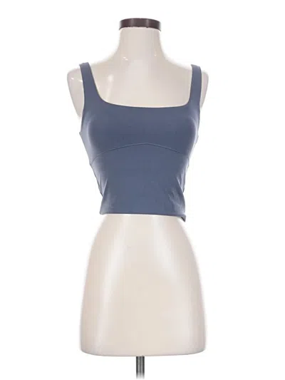 Pre-owned Vuori Tank Top Blue Strapless Neckline Tops