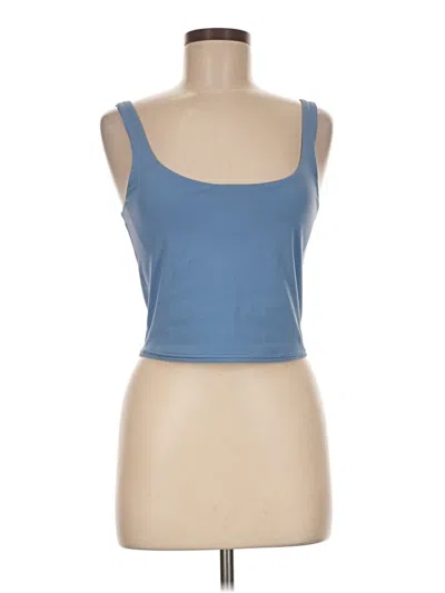 Pre-owned Vuori Tank Top Blue Strapless Neckline Tops