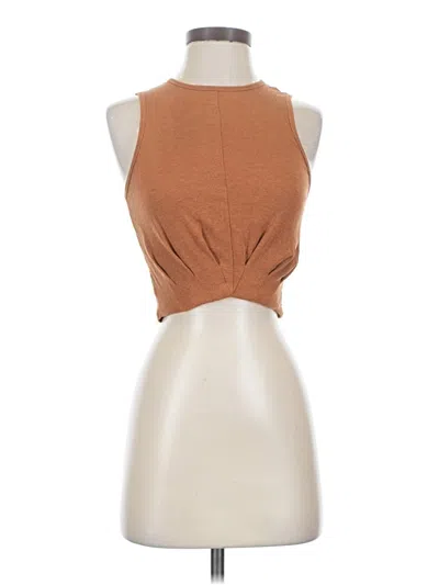 Pre-owned Vuori Tank Top Brown Crew Neck Tops