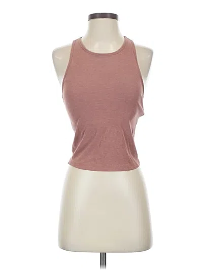 Pre-owned Vuori Tank Top Brown Halter Neckline Tops