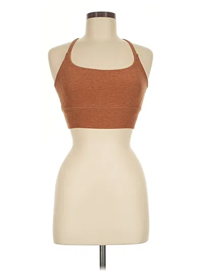 Pre-owned Vuori Tank Top Brown Halter Neckline Tops