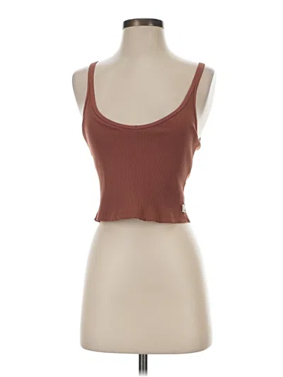 Pre-owned Vuori Tank Top Brown Strapless Neckline Tops