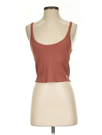Pre-owned Vuori Tank Top Brown Strapless Neckline Tops