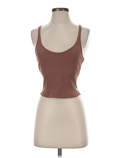 Pre-owned Vuori Tank Top Brown Strapless Neckline Tops