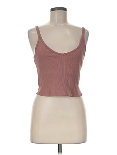 Pre-owned Vuori Tank Top Brown Strapless Neckline Tops