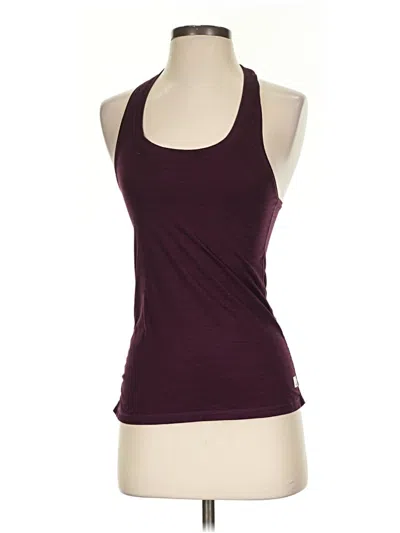 Pre-owned Vuori Tank Top Burgundy Halter Neckline Tops