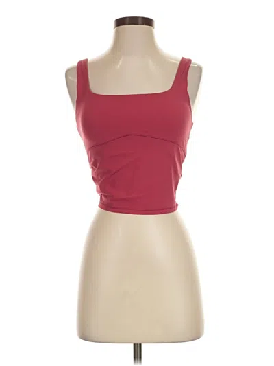 Pre-owned Vuori Tank Top Burgundy Strapless Neckline Tops