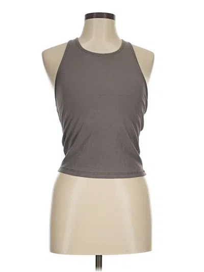 Pre-owned Vuori Tank Top Gray Halter Neckline Tops