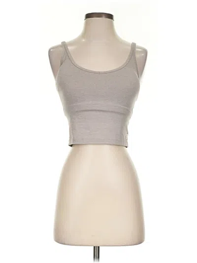 Pre-owned Vuori Tank Top Gray Strapless Neckline Tops