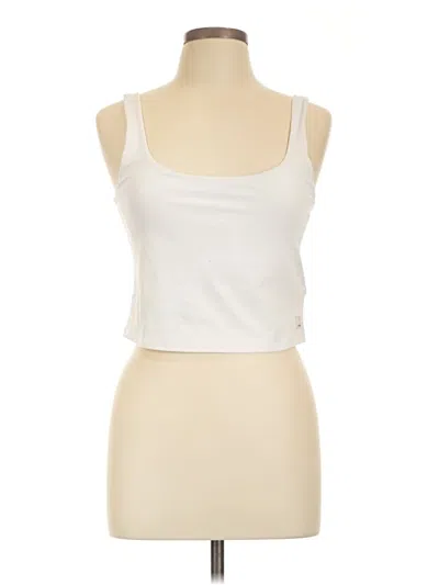 Pre-owned Vuori Tank Top Ivory Strapless Neckline Tops