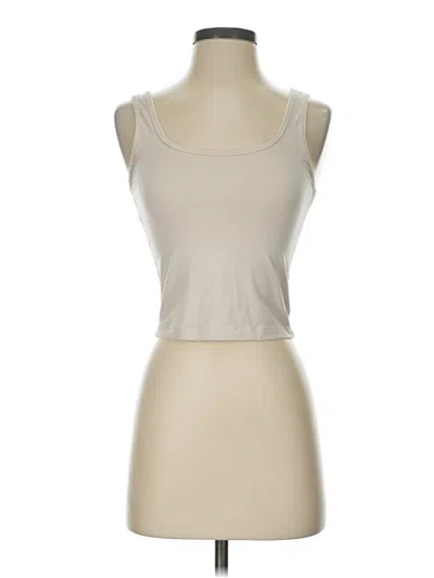 Pre-owned Vuori Tank Top Ivory Strapless Neckline Tops