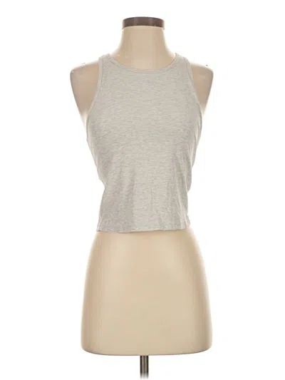 Pre-owned Vuori Tank Top Silver Halter Neckline Tops