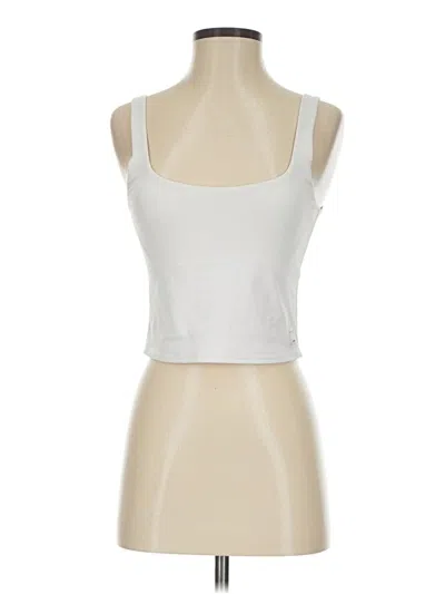 Pre-owned Vuori Tank Top Silver Strapless Neckline Tops