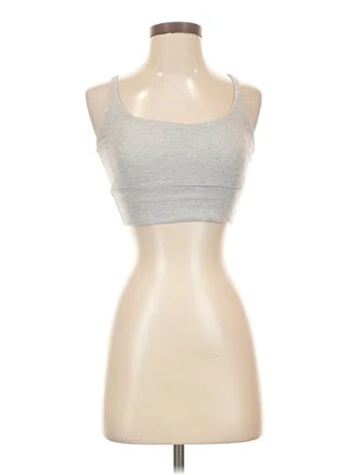 Pre-owned Vuori Tank Top Silver Strapless Neckline Tops