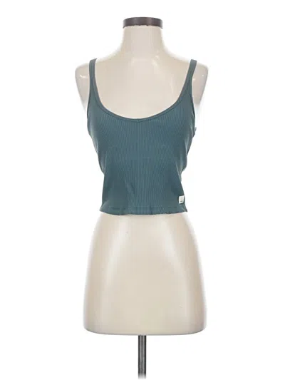 Pre-owned Vuori Tank Top Teal Strapless Neckline Tops