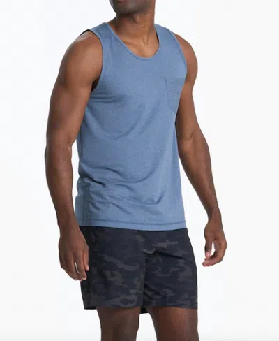 Vuori Tradewind Performance Tank Top In Coastal Heather In Multi