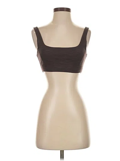 Pre-owned Vuori Tube Top Brown Strapless Neckline Tops