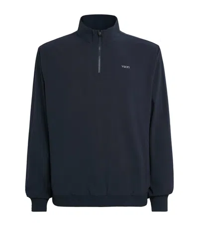 Vuori Venture Quarter Zip Jacket In Blue