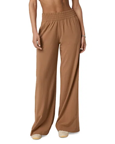 Vuori Villa Wide Leg Pants In Brown