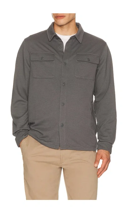 Vuori Waffle Shirt Jacket In Gray