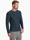 Vuori Women's Strato Tech Tee Long Sleeve In Blue