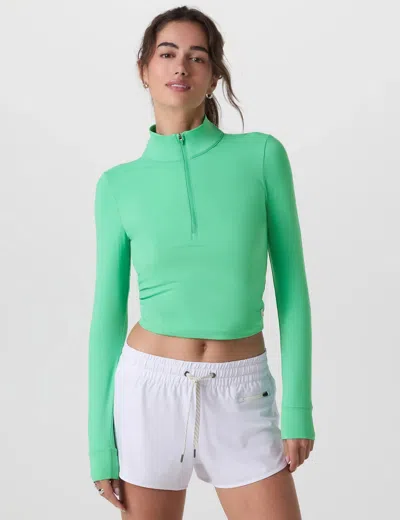 Vuori Women's Studio Half Zip In Green