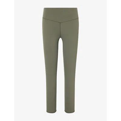 Vuori Womens Alltheform™ High-rise Stretch-woven Leggings Army In Green