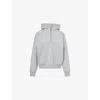 Vuori Womens Blue Haze Restore Relaxed-fit Cotton Blend Hoodie In Gray