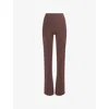 Vuori Womens Java All The Feels Flared-leg Performance Yoga Leggings In Burgundy