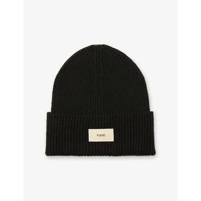 Vuori Womens Label 2.0 Woven Beanie Black