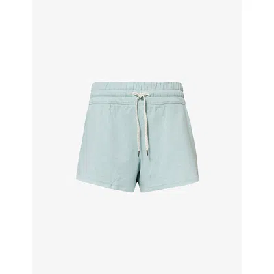 Vuori Womens Sea Spray Heather Halo Performance 2.0 Stretch-jersey Shorts Xs In Blue