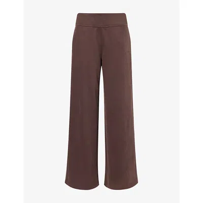 Vuori Womens Sedona Wide-leg Cotton-blend Jogging Bottoms French Roast In Brown