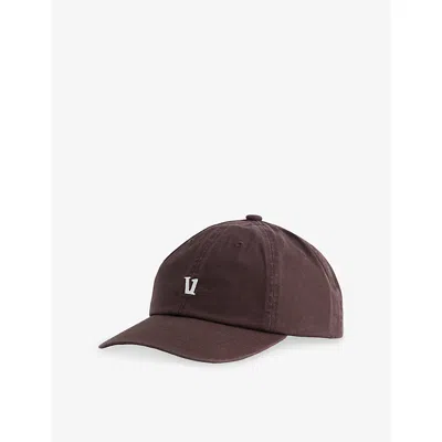 Vuori Womens Java Dad Brand-embroidery Cotton Baseball Cap In Brown