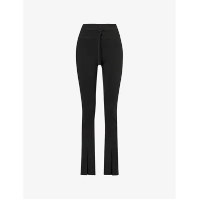 Vuori Womens  Daily Split Flared-leg Stretch-woven Trousers In Black
