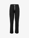 Vuori Womens Black Heather Halo Wide-leg Stretch Recycled-polyester Jogging Bottoms In Black Heather