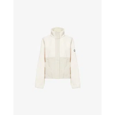 Vuori Womens Highlands High-neck Borg And Quilted Jacket Natural