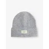 Vuori Womens Light Heather Grey Label Ribbed Knitted Bean In Gray